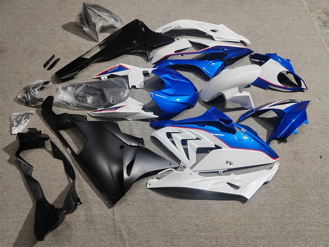 NEW ABS Motorcycle full fairings kit fit For S1000RR S 1000 RR S1000 RR 2015 2016 2017 2018 bodywork Fairing kits set blue white