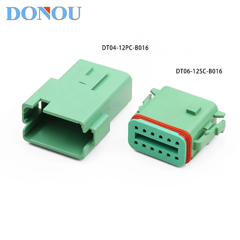 Conector Impermeable de 12 Pines DT04-12PC-B016 DT06-12SC-B016, Juego de Conectores Macho y Hembra para Arnés de Cableado Automotriz