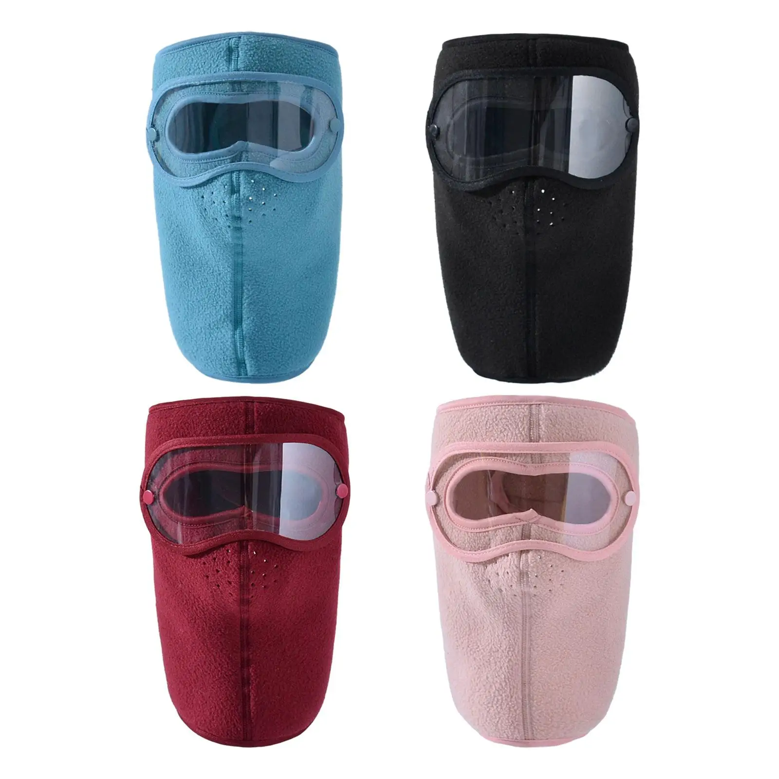 Masque facial d'hiver Masque d'hiver Adultes Anti-buée Lunettes détachables réutilisables Complet