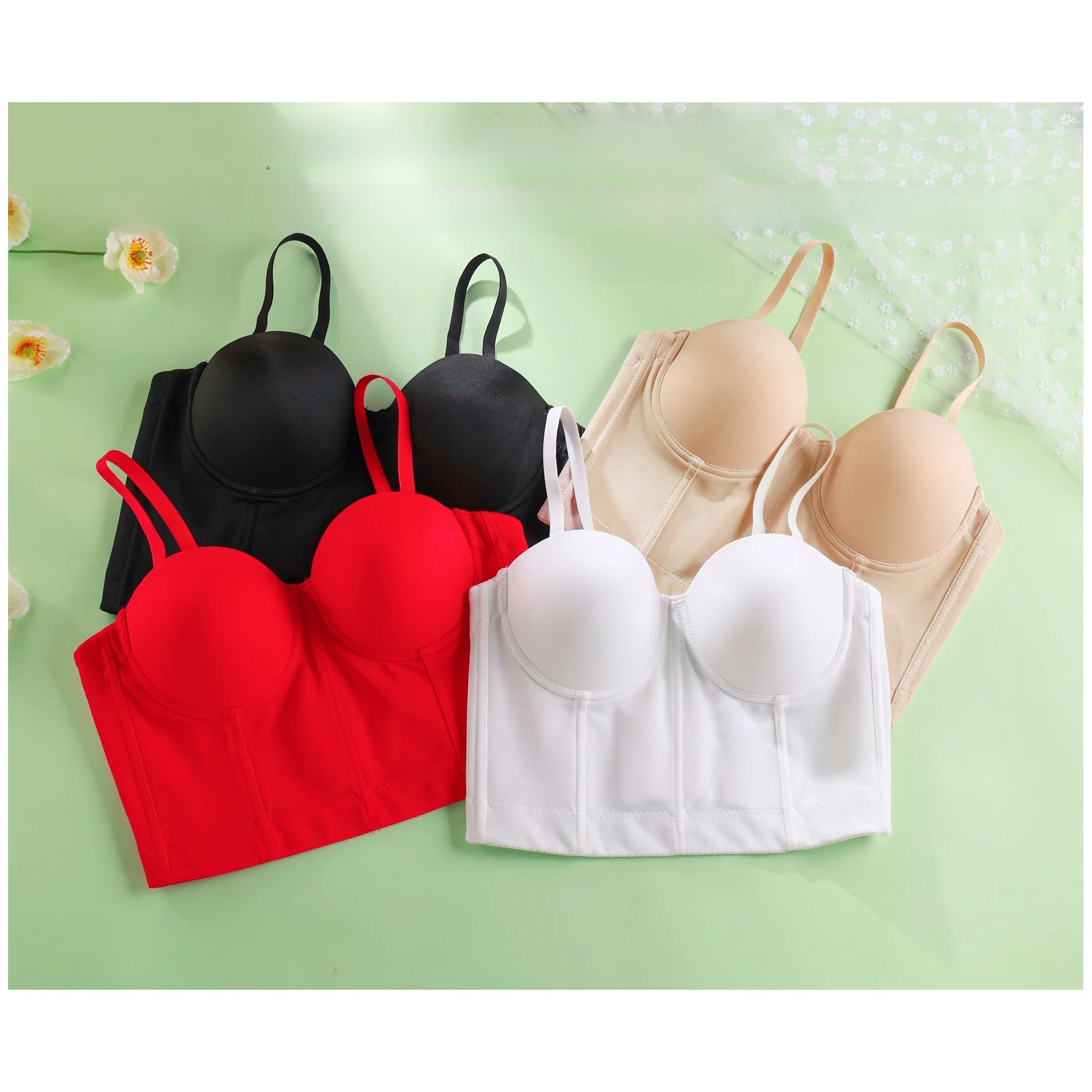 

Сексуальное боди на бретельках, нижнее белье, носимый наряд, сглаживающий живот, на груди из стеклона, женская мода, весна 2021, Китайское происхождение