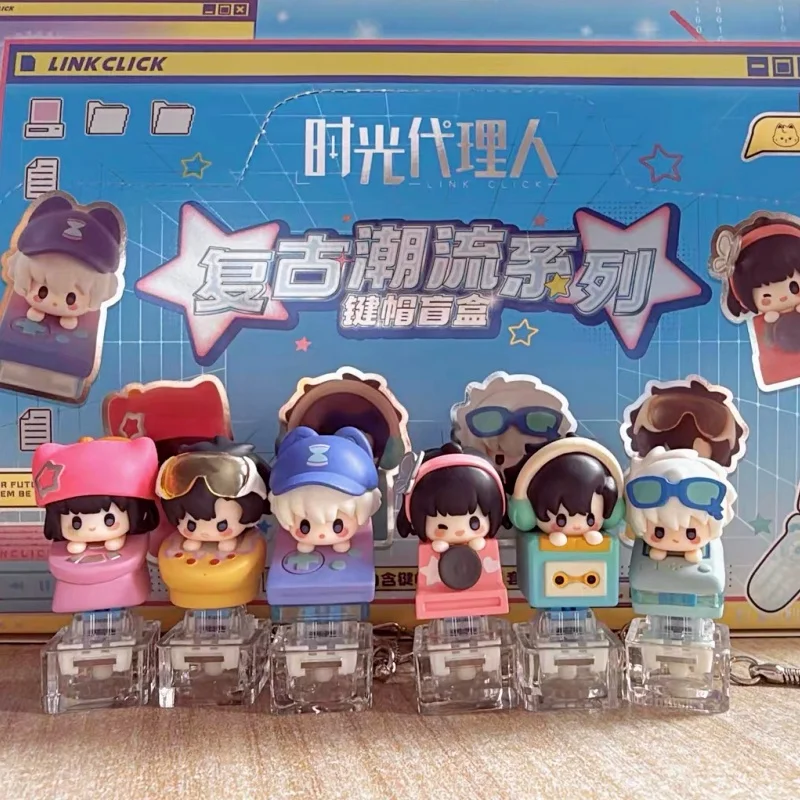 

Genuine New Link Click Blind Box Link Click Retro Trend Series Keycap Mystery Box Mechanical Keyboard Keys Decoration Toys Gifts