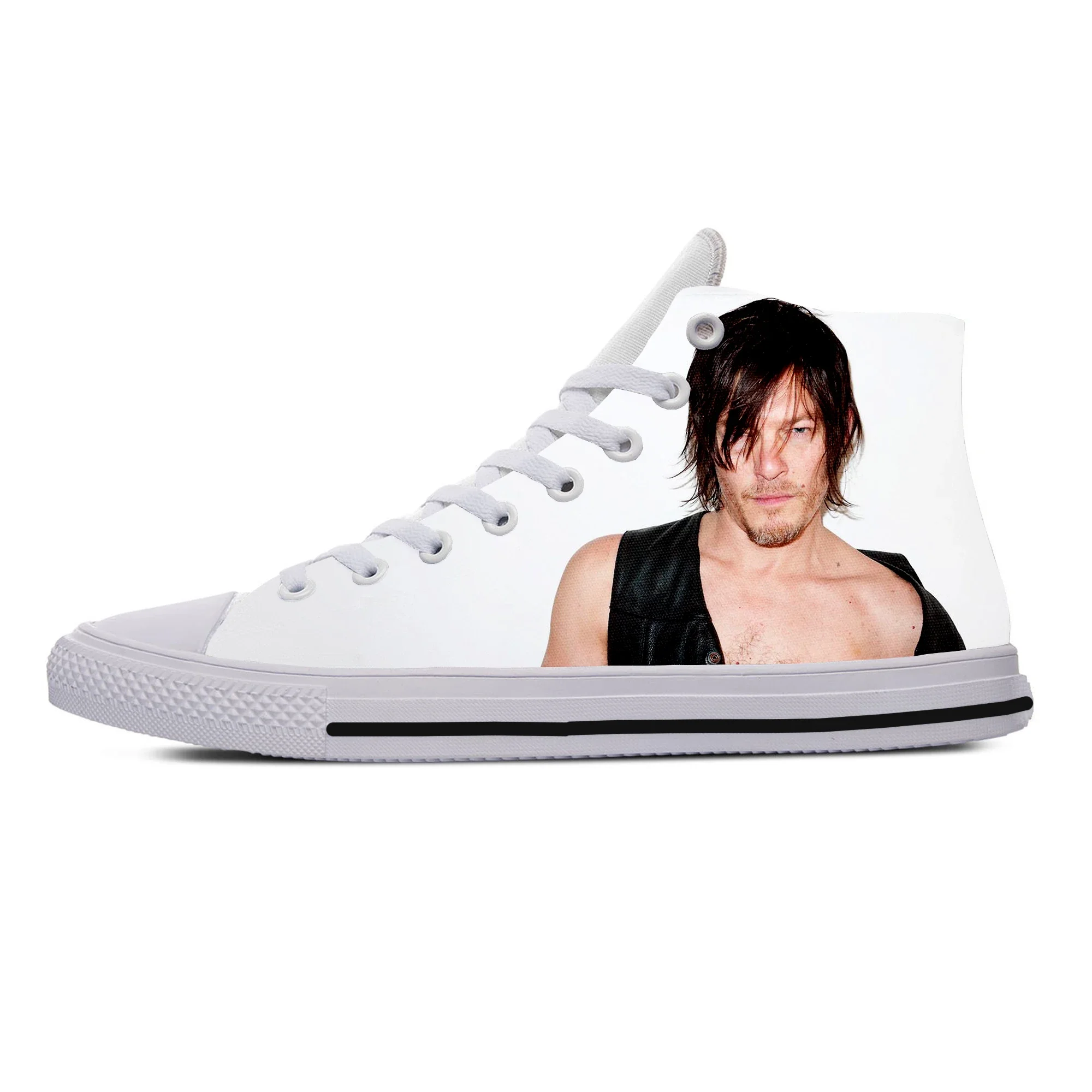 Hot Cool Summer Fashion Norman Reedus High Sneakers Men Women High Quality  Handiness Casual Shoes High Help Classic Board Shoes