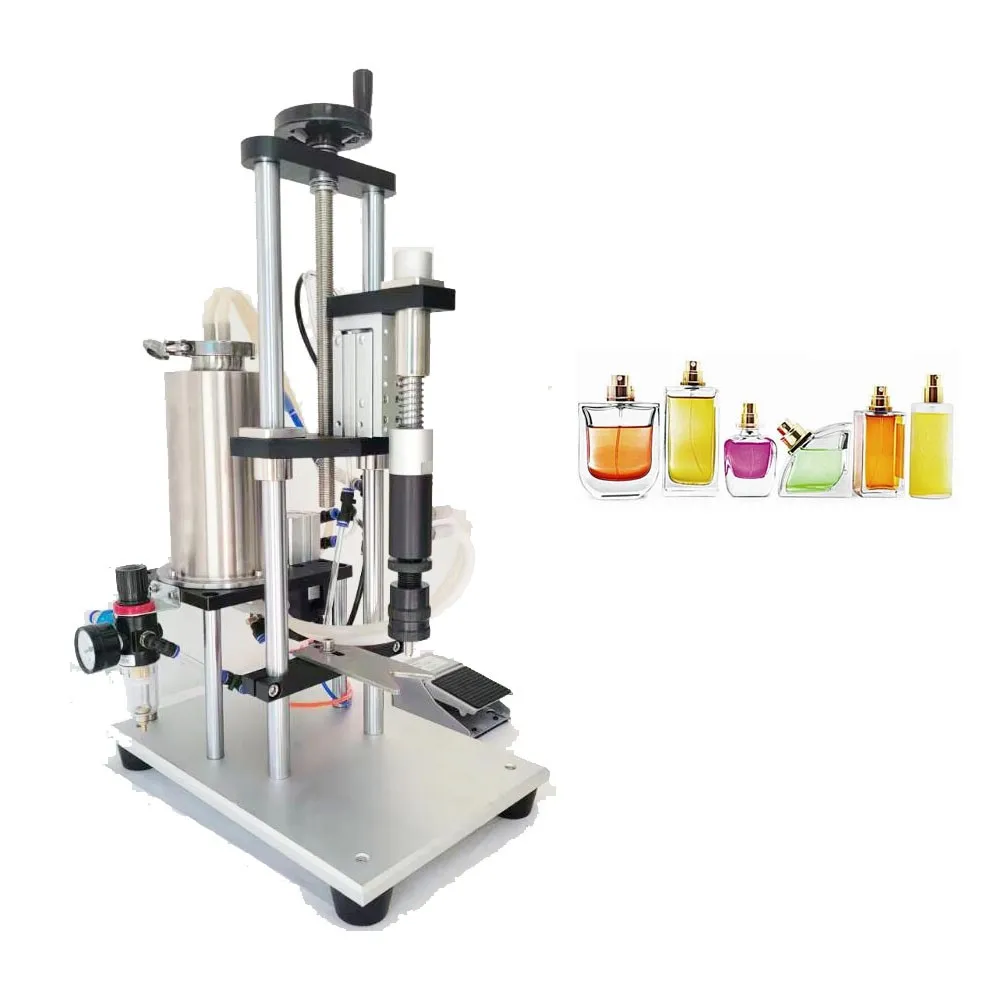 

Perfume Vacuum Filling Machine Desktop Semi-auto Vaccum Sucking Water Bottle Liquid Filler For Cosmetic Production Machinery