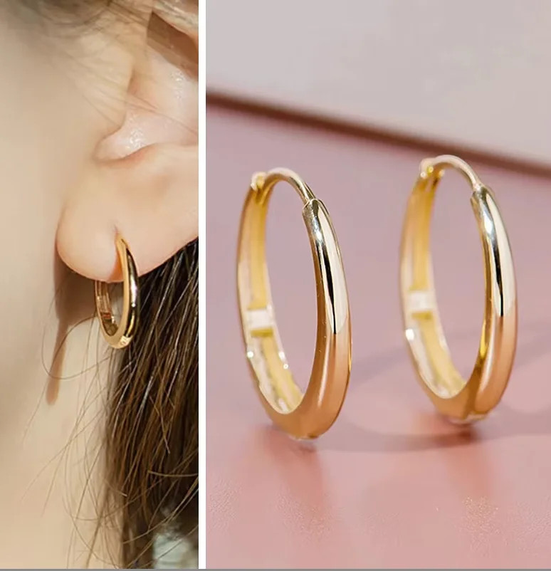 Elegante cor de ouro circulado brinco de argola para mulher metal elegante vintage geométrico declaração brincos de luxo festa jóias presentes