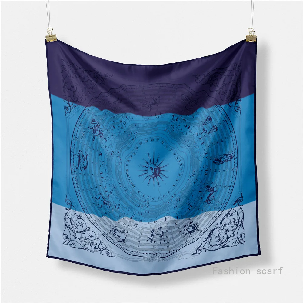 

53cm New Fashion Square Scarf Women Floral Print Design Bandanas Lady Scarves Headband Handkerchief Hair Luxury Brand Wholesale