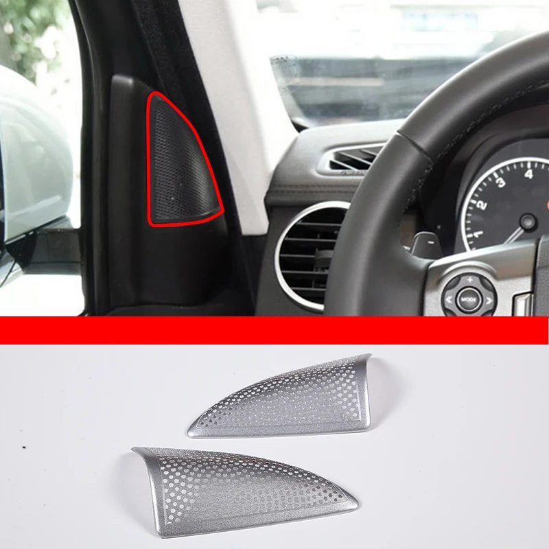 For Land Rover Discovery 4 LR4 10-16 Car A-pillar Tweeter Audio Speaker Cover Decorate Sticker Stainless Speaker net protection