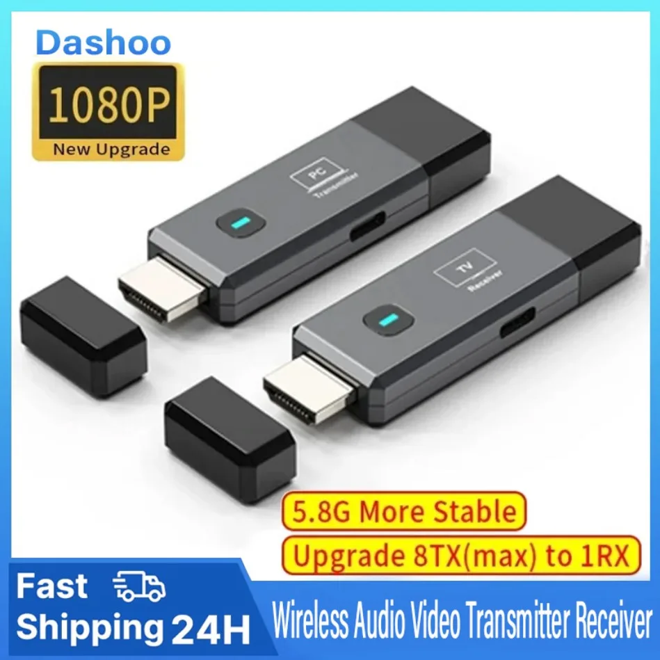 

1080P 50M Wireless HDMII-Compatible Video Transmitter Receiver Extender kit TV Stick Dongle Adapter For TV Monitor Projector PC