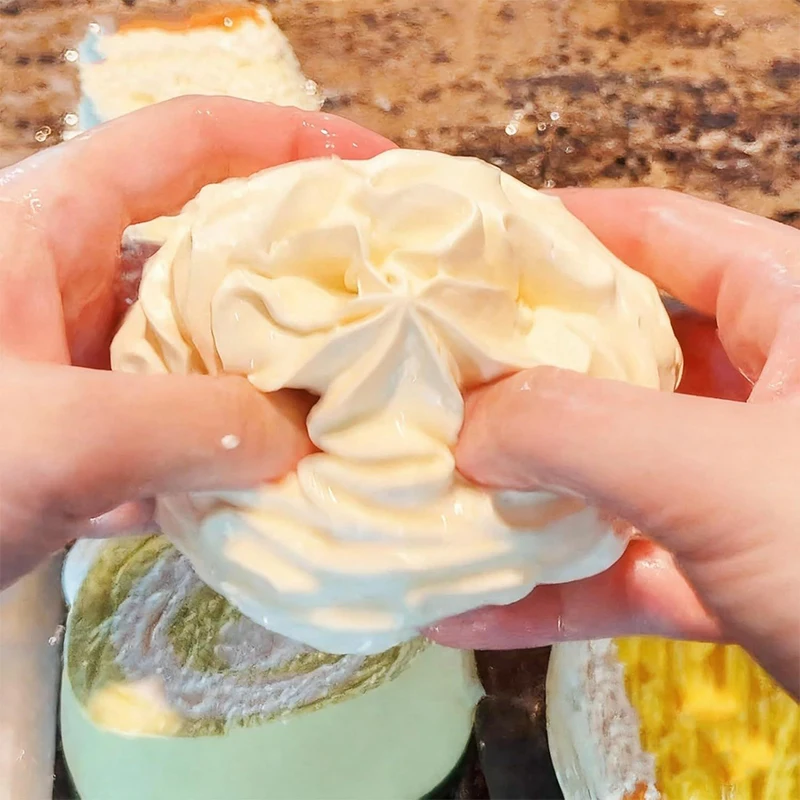 Cream Roll Slow Rebound Squishy Fluffy Whipped Cream Shaped Soft Squeeze Stress Relief Fidget Handheld Decompression Sensory