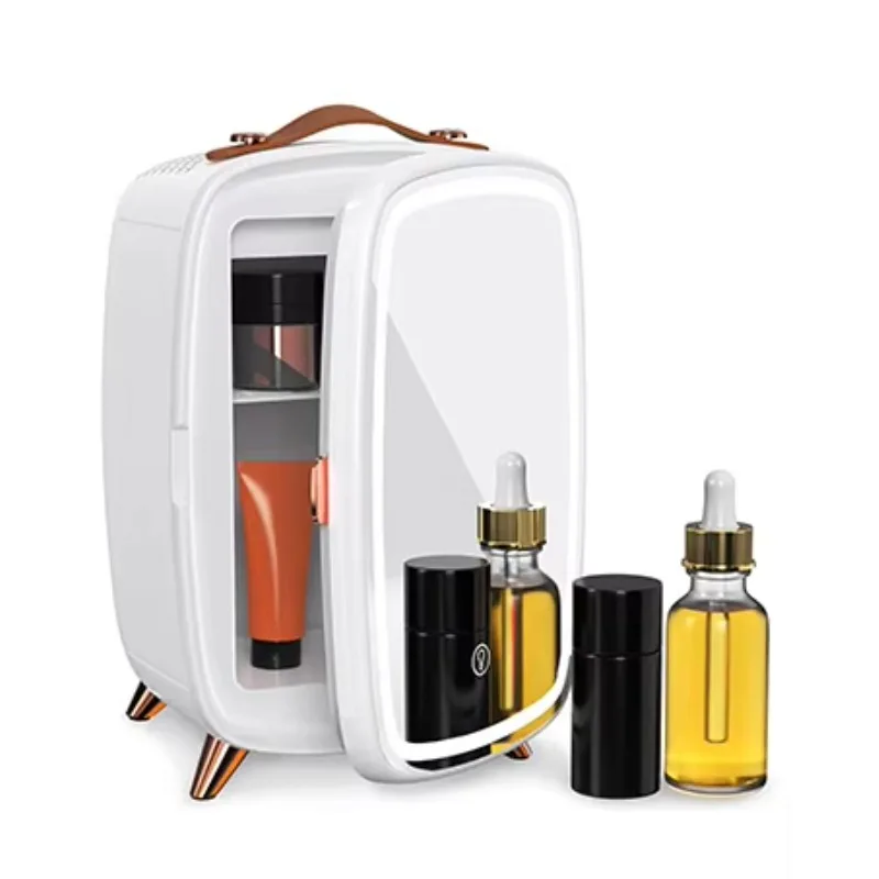 Mini refrigerator for makeup mirror, portable mini refrigerator for home use, mini bar.