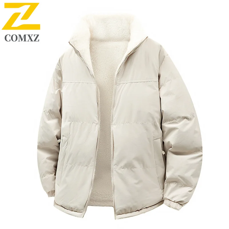 سترة COMXZ للرجال سروال قصير للأعمال غير رسمي بقصة ضيقة وياقة واقفة مقاوم للماء معطف مقاوم للرياح للتنزه والتخييم والصيد 2025 #5