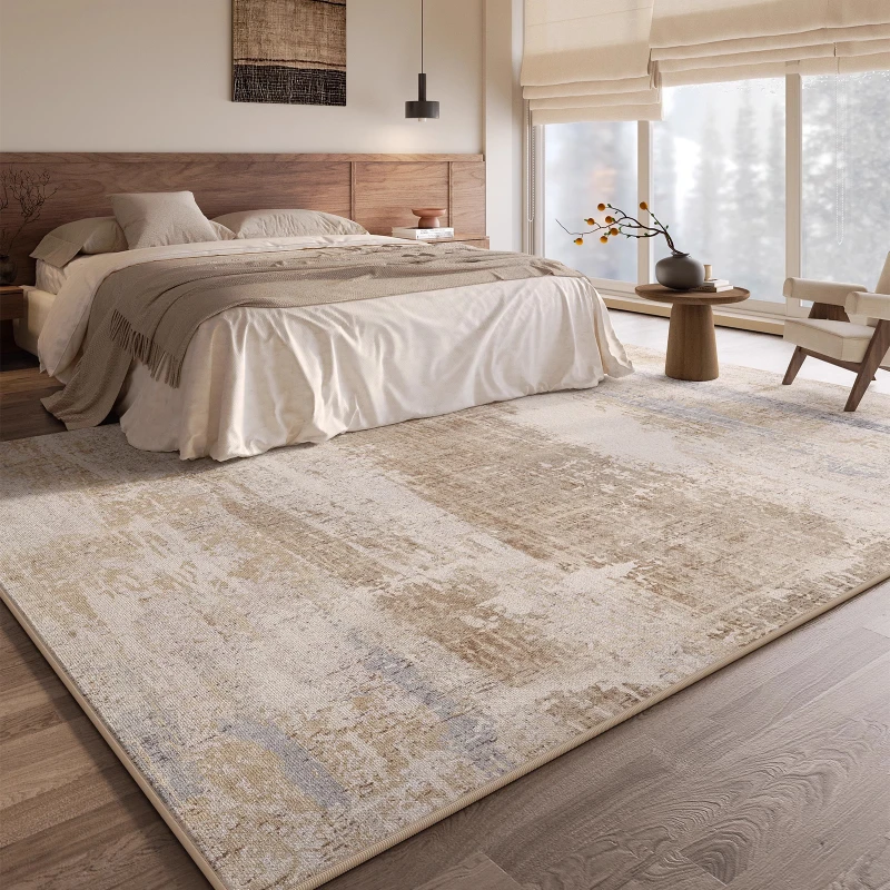 سجاد مساحة كبيرة لغرفة المعيشة على الطراز الفرنسي ديكور غرفة النوم سجادة قطيفة سميكة للاستراحة قابلة للغسل سجادة أرضية منزلية ناعمة منفوشة