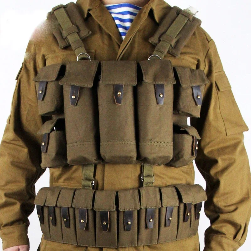 

Soviet Russian Special Forces Tactical Vest Carry With Canvas Chest Hanging Equipment