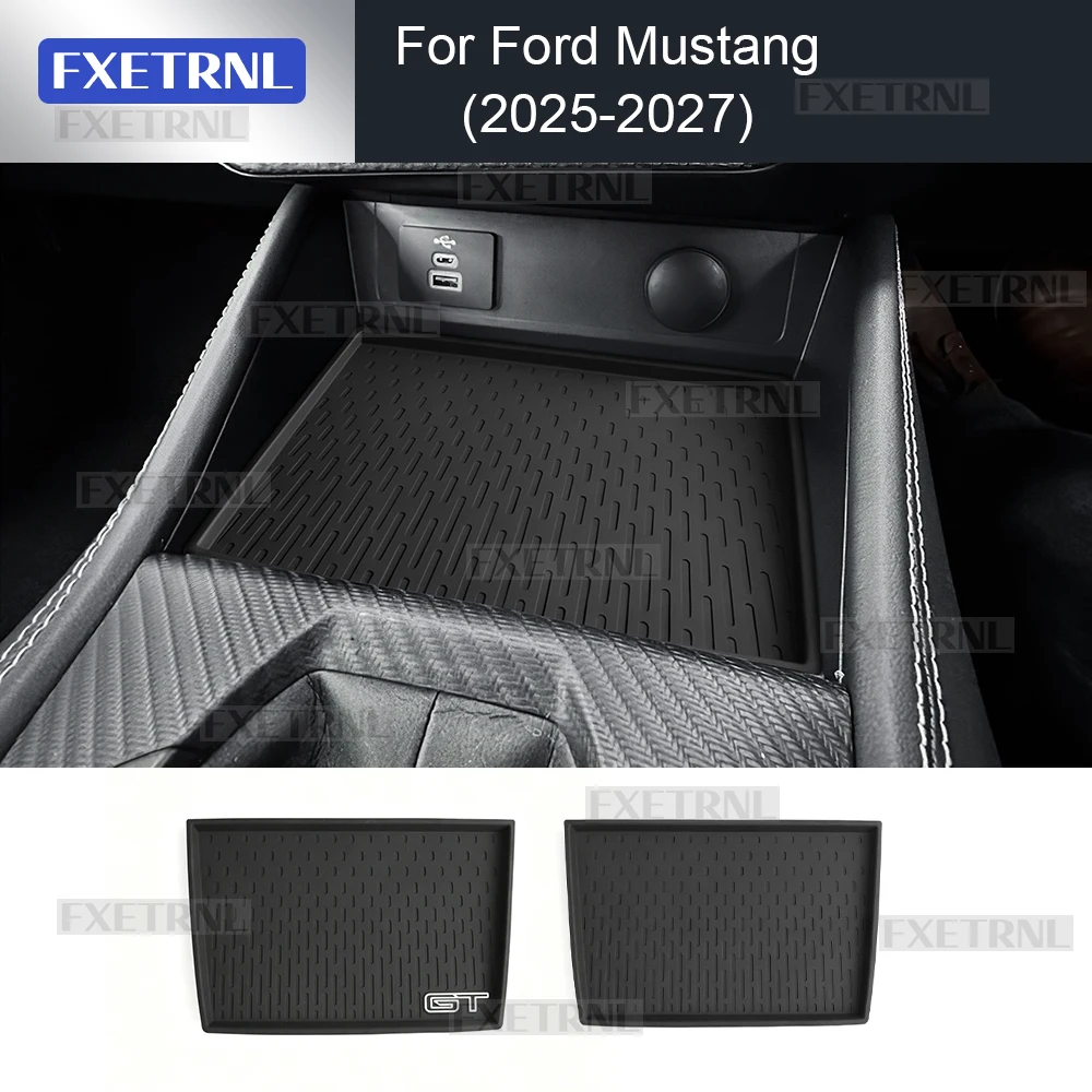 Wireless Charging Pad Car Silicone Non-Slip Protect Mat Dust-Proof Mat For Ford Mustang GT Dark Horse EcoBoost 2025 2026 2027