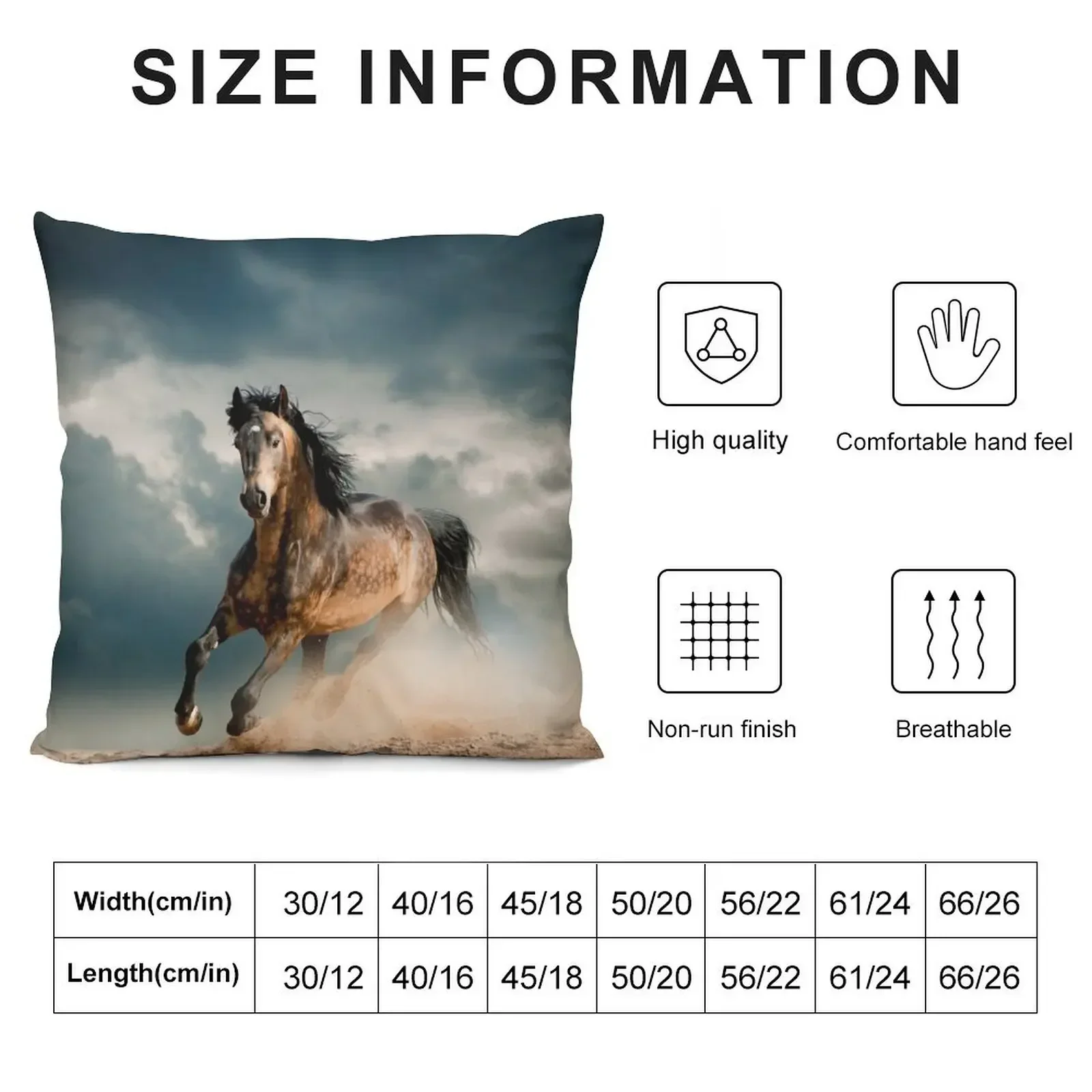 Galloping Horse Throw Pillow Decorative Cushions For Luxury Sofa Cushions For Sofa Embroidered Cushion Cover pillow