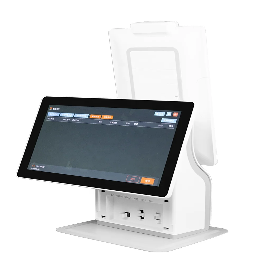 

Smart Dual Screen Cash Register Machine Touch Screen Point of Sale POS System Caja Registradora Durable Quality Product