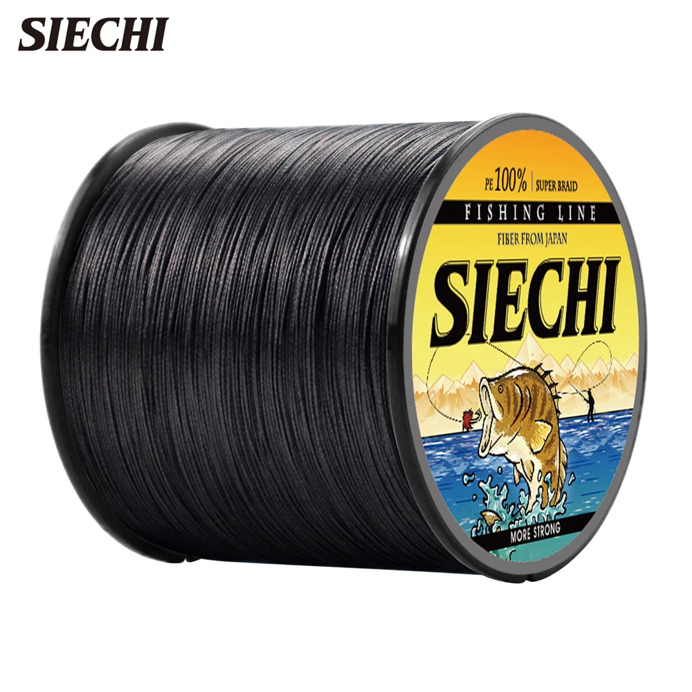 SIECHI Braided Line X4 100/300m 9 Color All For Fishing Line MaxDrag 82LB Multifilament PE Line For Saltwater Sea Fishing