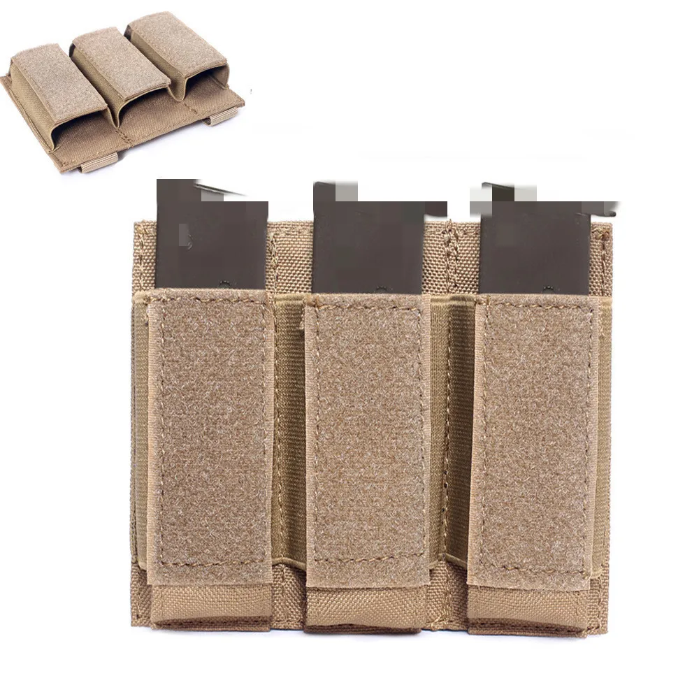 Tactical New pistol magazine jacket 9MM magazine bag Molle System Accessory Bag Kit Triple cartridge bag