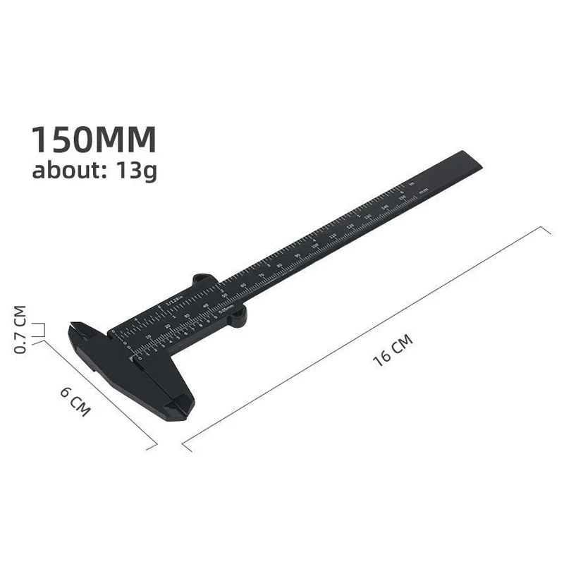 Plastic meetliniaal 150 mm wenkbrauwpositionering meten schuifmaat tattoo schuifmaat liniaal voor permanente make-uptools voor beginners