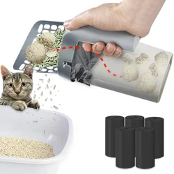 Cat Litter Shovel Scoop with Refill Bag For Pet Filter Clean Toilet Garbage Picker Cat Supplies Cat Litter Box Self Cleaning