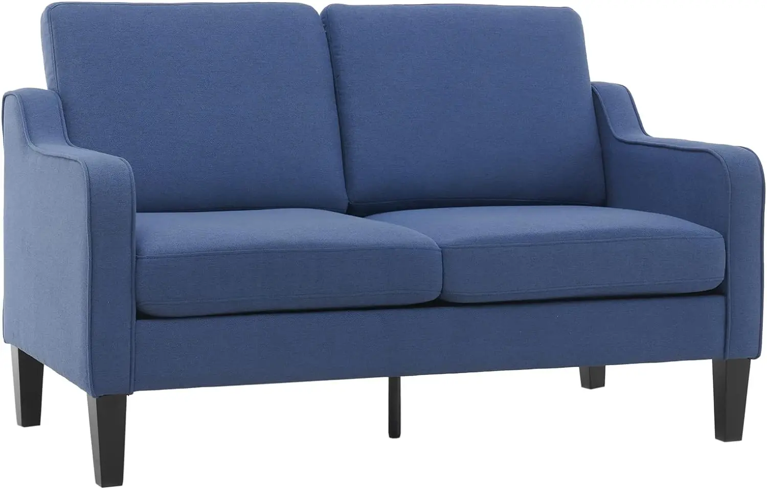 Sofá Loveseat de 53 ", sofá pequeño, sofás para sala de estar, sofá moderno de mediados de siglo, sofás con asiento de amor azul marino