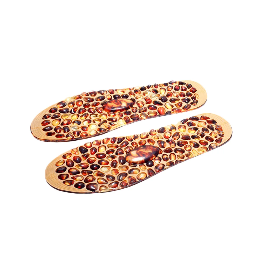 Almohadillas para zapatos de masaje para mujer, plantillas con máscara de pelado de pies de bambú para aliviar Plantar para personas mayores