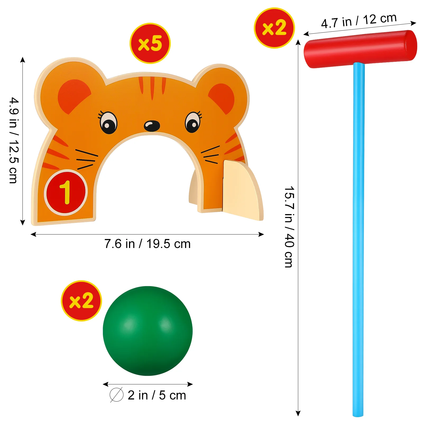 Volant de Badminton, jouets Croquet pour bébés, jeux de pelouse, ensemble de fosse à balles, animaux, enfants en plein air