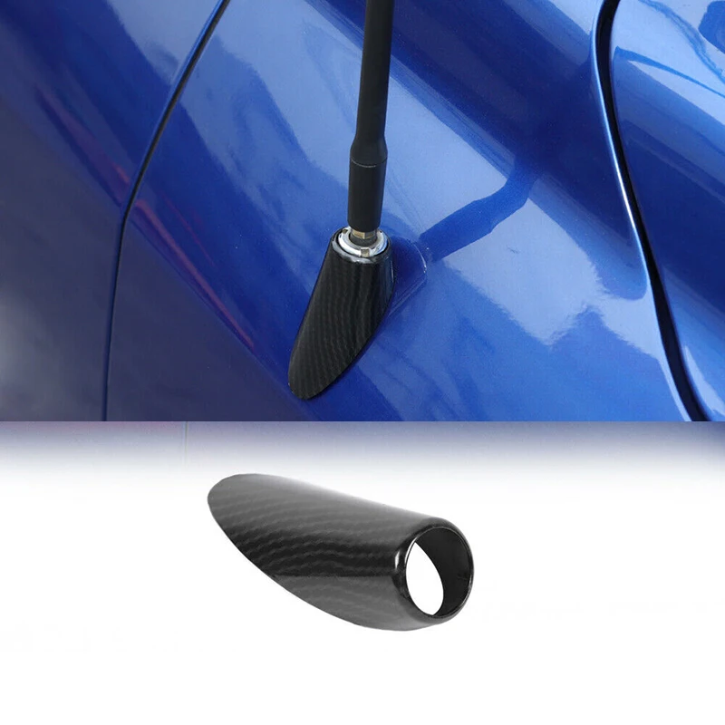 Car Antenna Adapter Base Cover Trim Carbon Fiber Look Accessories For Dodge RAM 1500 2010 2011 2012 2013 2014 2015 2016 2017