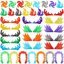 5PCS FDPJ38-42 Special Effects Parts Accessories Cartoon Bricks Explosion effect Vortex effects Fire effect Weapons Figures Toys