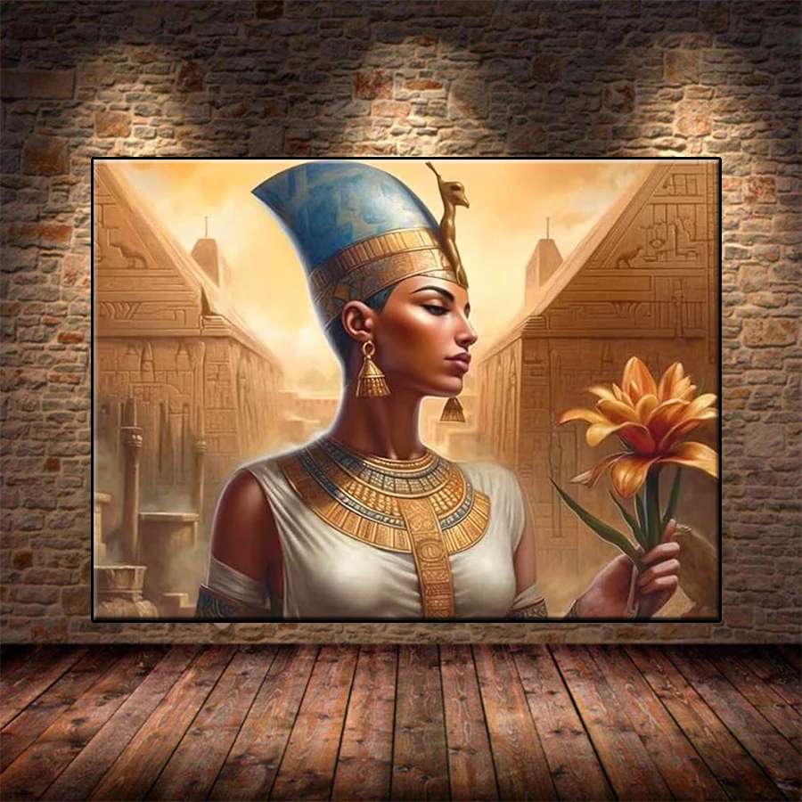 

DIY Diamond Painting Retro Egyptian Women's Art Full Diamond Embroidery Mosaic Handmade Adult Decoration Gift