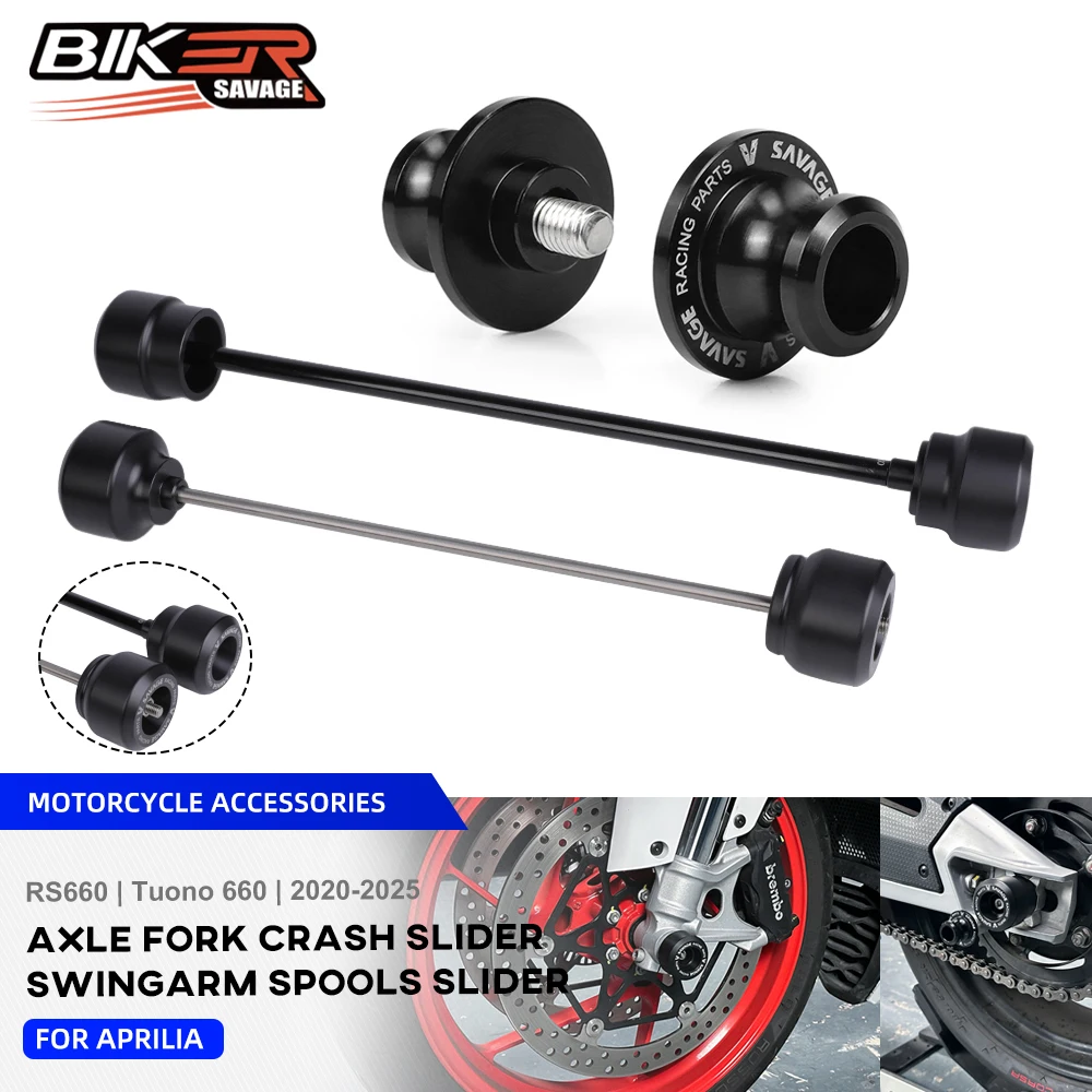 

Tuono 660, вилка заднего моста, слайдер для Aprilia RS660 2020-2025, ступица переднего колеса, блок предотвращения столкновений, опорный винт задней стойки