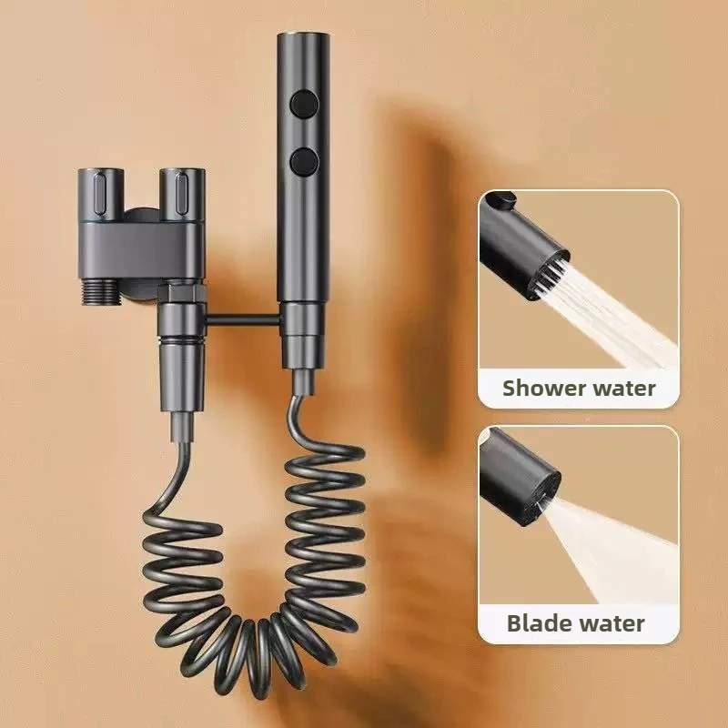 Household Bidet Toilet Companion Spray Gun Faucet One In Two Out Bathroom High Pressure Water Gun Spray