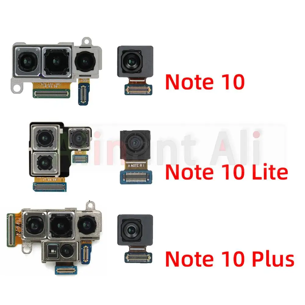 AiinAnt Front Camera For Samsung Galaxy Note 10 Plus Lite N976F N970F N770F Main Rear Back Camera Flex Cable