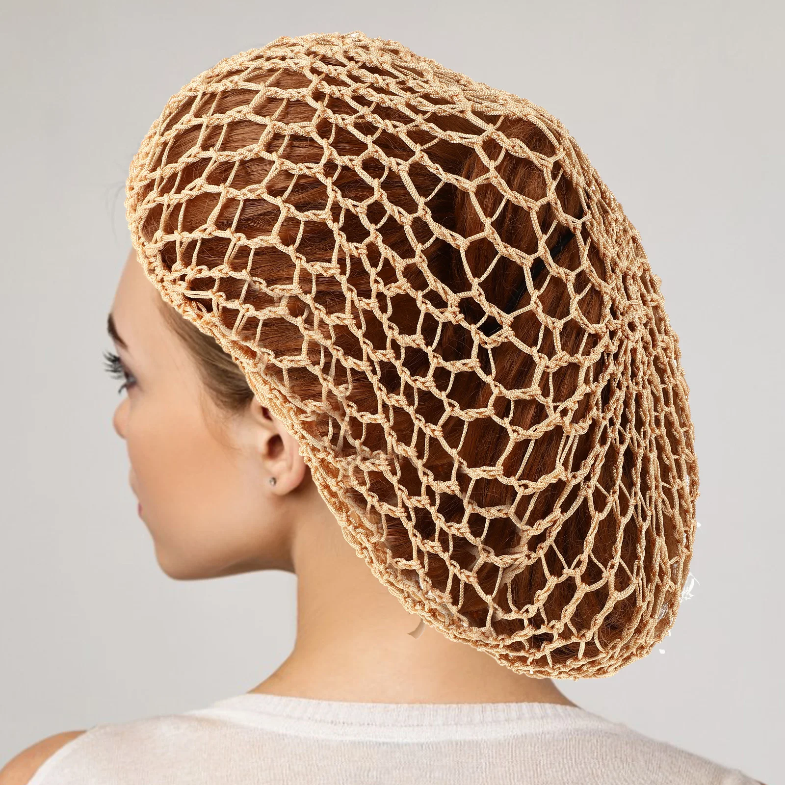 

2Pcs Mesh Stretchy Hair Protector for Curly Hair Bonnet Women Net Cap Long Sleep Hat Durable Comfortable Fit