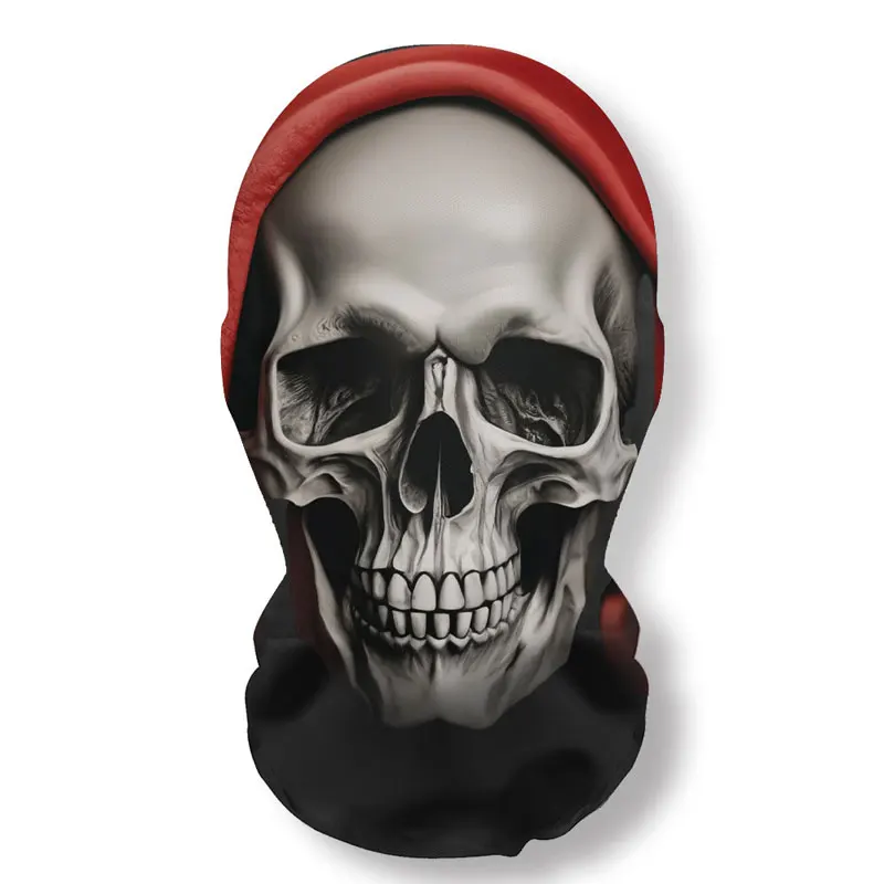 คริสต์มาสSeries Skull Mask Partyคอสเพลย์Santa Clausตาข่ายยืดหยุ่นBreathable Full Faceหน้ากากตลกProps Balaclava Headcovers