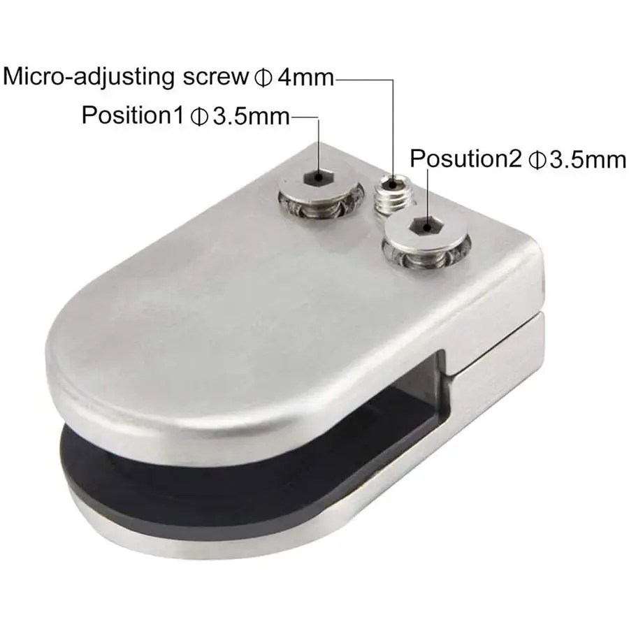 24 STUKS Verstelbare Rvs Glasklem 304 Ronde Glazen Beugel Clips voor Balustrade Trap Leuning 1 45 16 Inch