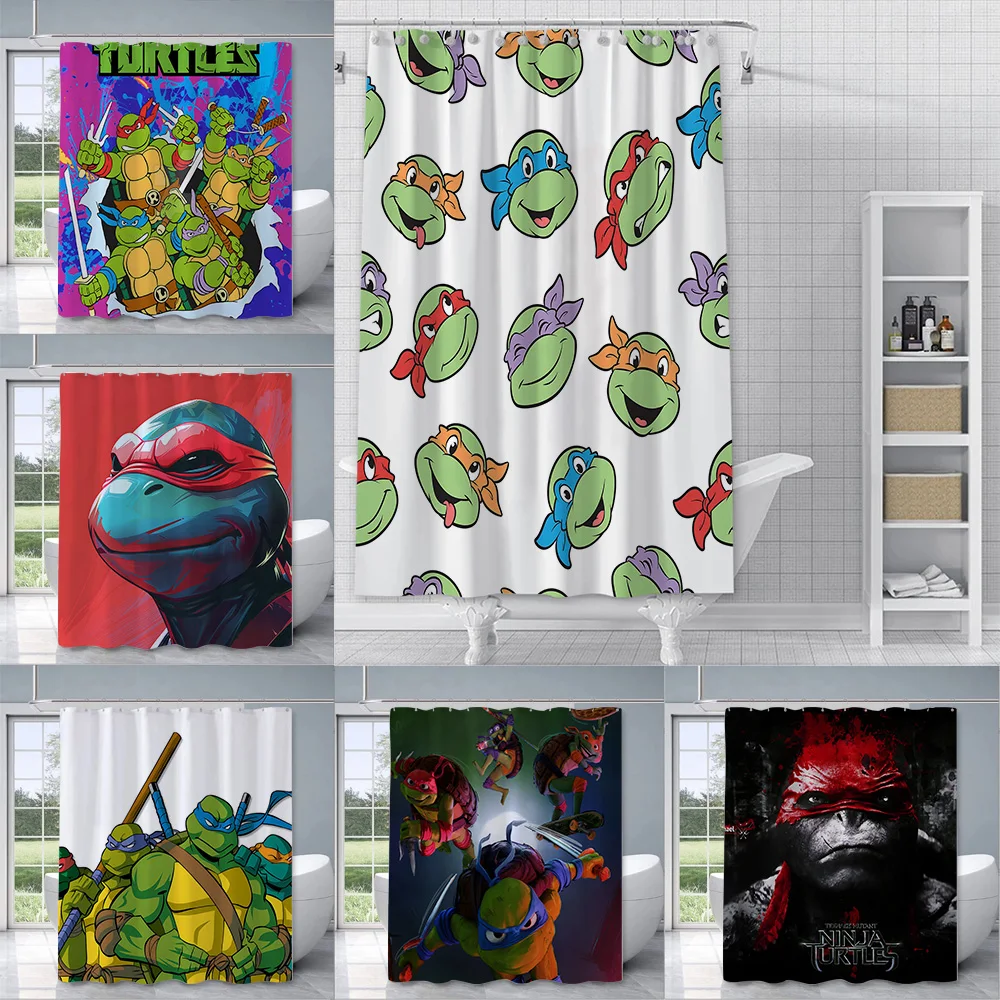 T-Teenage Mutant N-Ninja-Turtles Shower Curtain Waterproof Polyester Fabric Paint Bath Curtains Home Bathroom Curtain With Hook