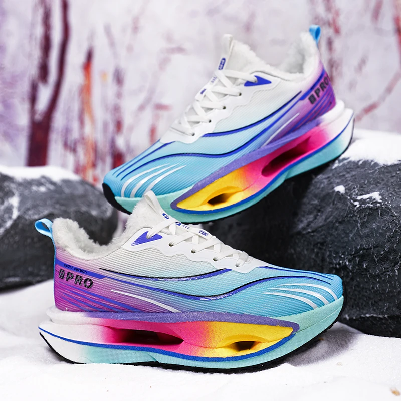 

Men's Thermal Waterproof Winter Boots - Non-Slip Plush Lined Snow Sneakers for Cold Weather