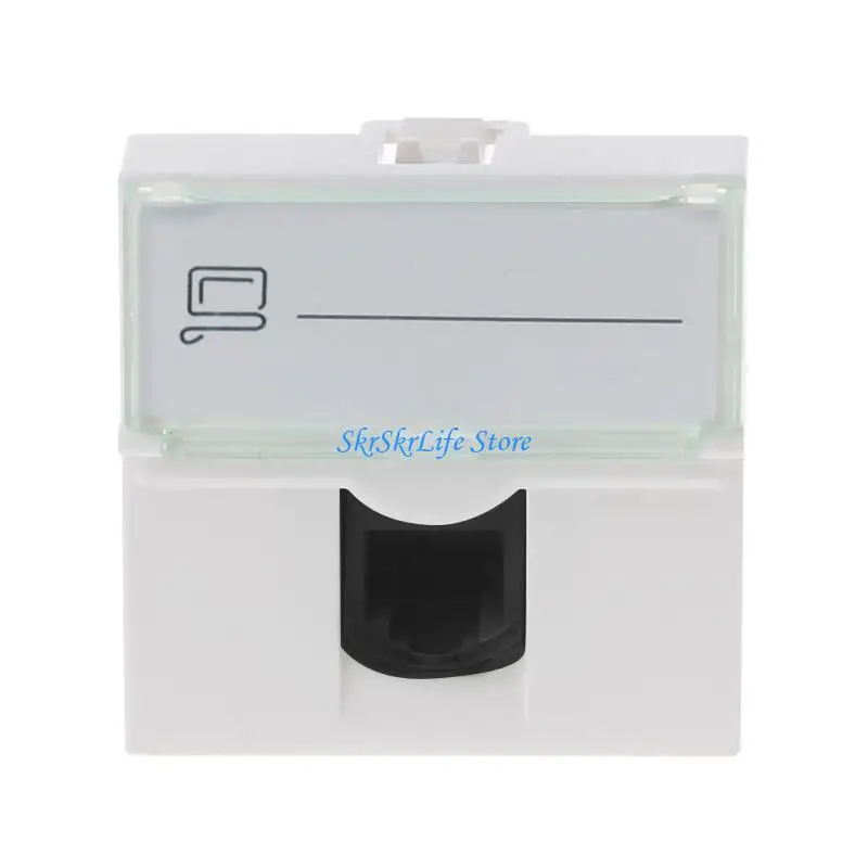 E65E Keystone Wall Plate with RJ45 Keystone Coupler insert Cat6 Module