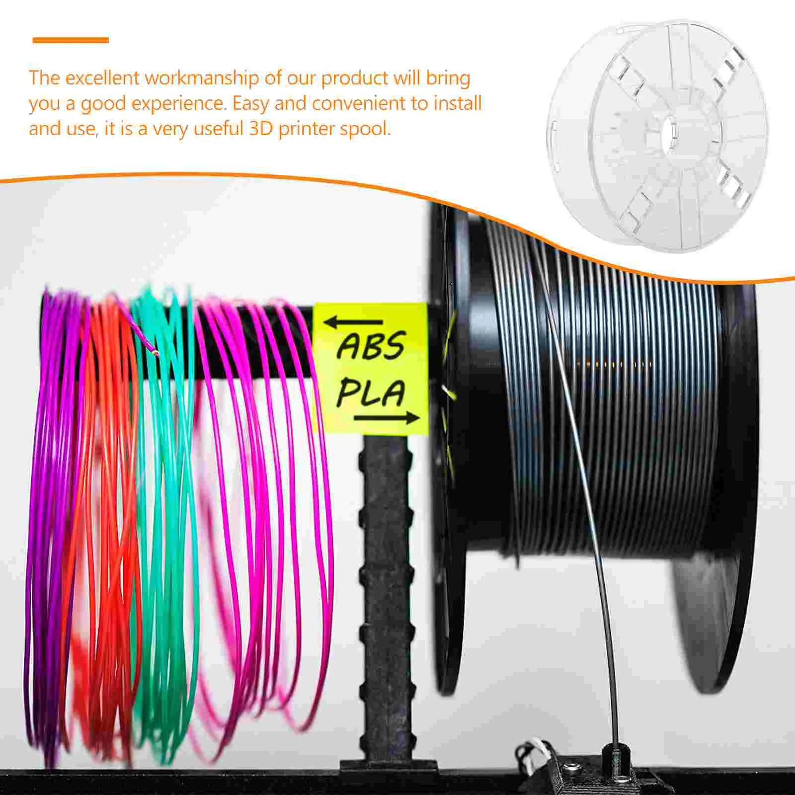 1 Pc 3D Printer Parts Transparent Reel Filament 1KG Spool Plastic Bobbin Plastic 3D Printer Bobbin Plastic 3D Printer Spool