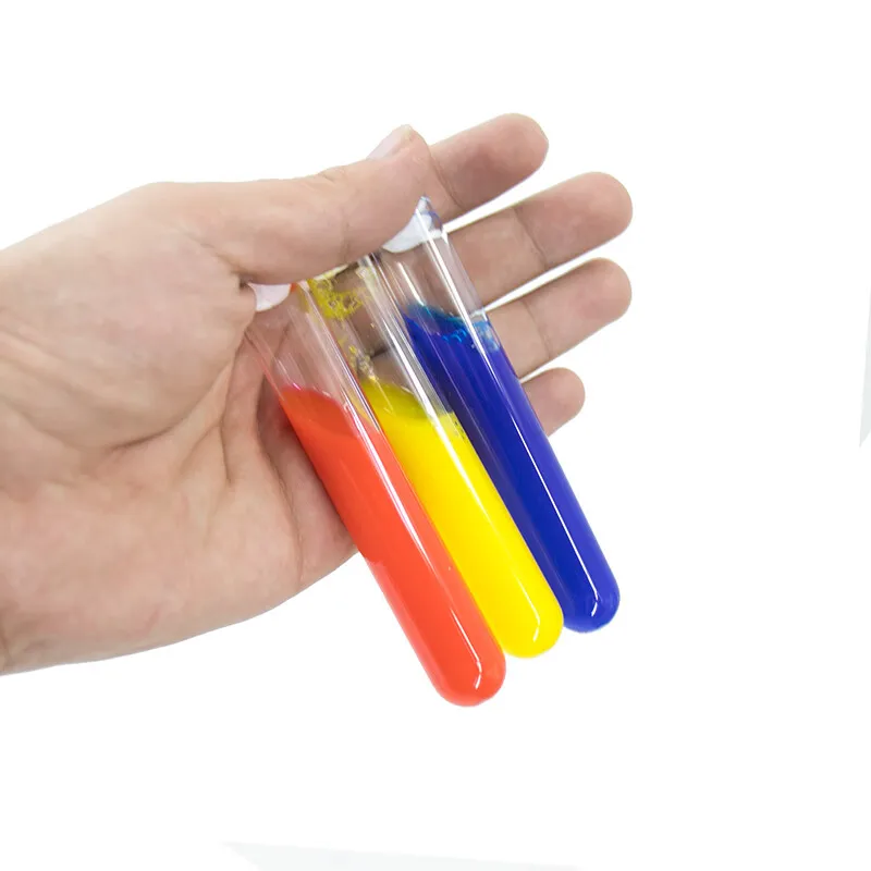 

10Pcs/Pack 12x100mm 12x60mm 15x100mm Transparent Laboratory Clear Plastic Test Tubes Vials With Push Cap School Lab Supplies