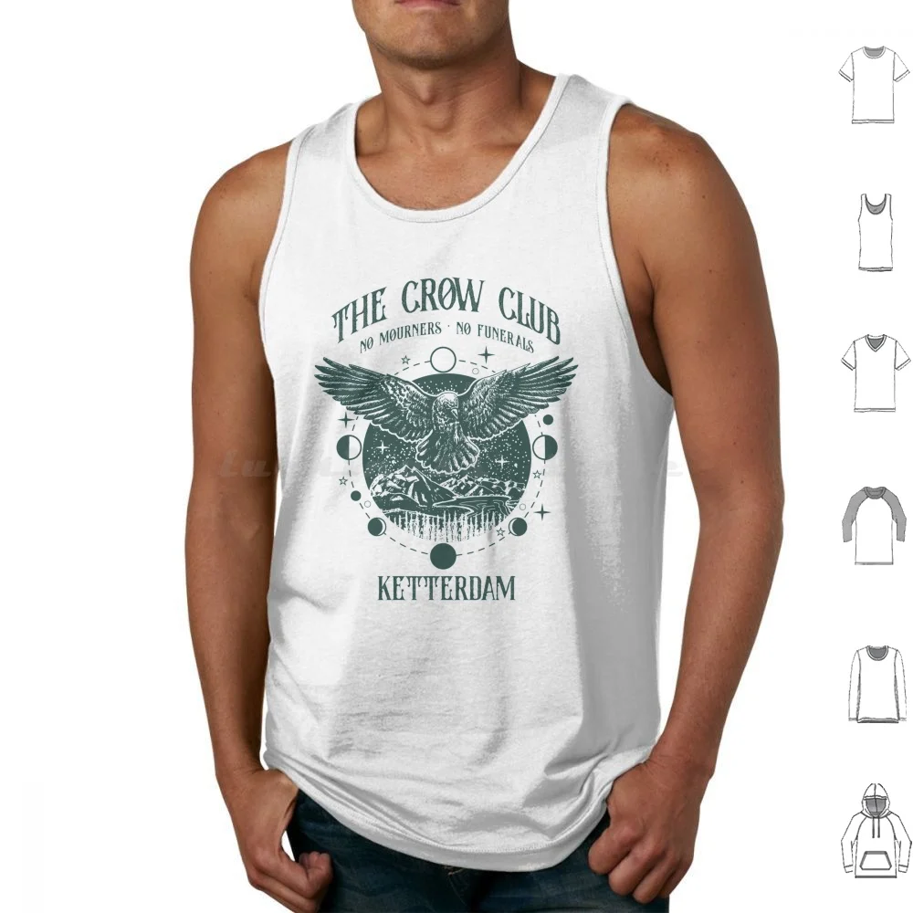 Crow Vintage Club Ketterdam 2 camisetas sin mangas con estampado de algodón ruina y subida sin funerales Kaz Brekker Inej Ghafa Ketterdam Crow Club
