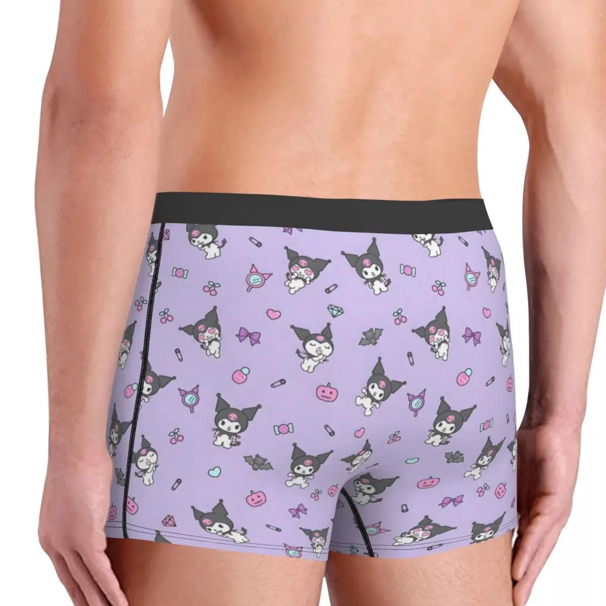 Custom Kawaii Kuromi Cute Print Underwear Breathable Classical Anime Cartoon Movie Boxer Briefs Shorts Panties Soft Underpants