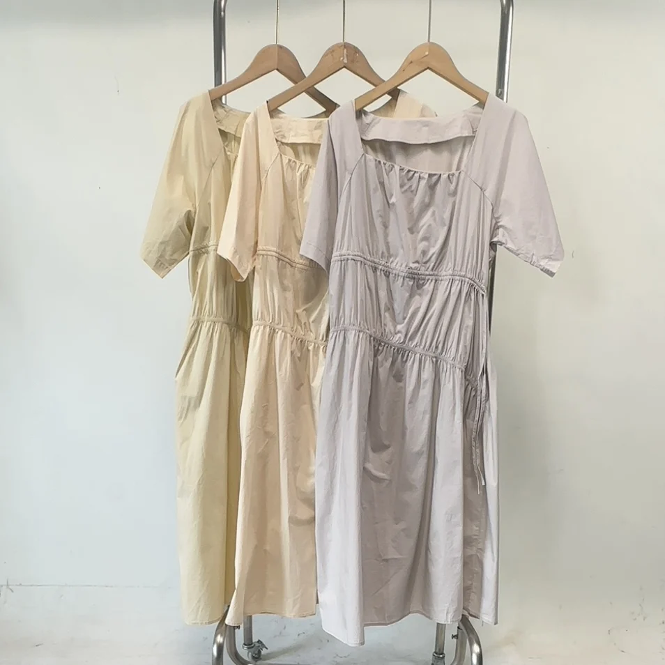 Vestido de Verano para Mujer C403, Estilo Delicado, Manga Abullonada, Lazo, Versátil, Falda de Hada, Manga Corta, Elegante, C...