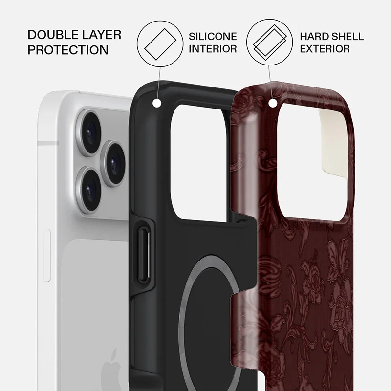 Glossy Lovers Doppelschichtige Handyhülle für iPhone 18 17 Promax 16 Plus 15 Pro 14 Max 13 12 Mini 11 Vollrand-Abdeckung Handyhülle – Detail 1