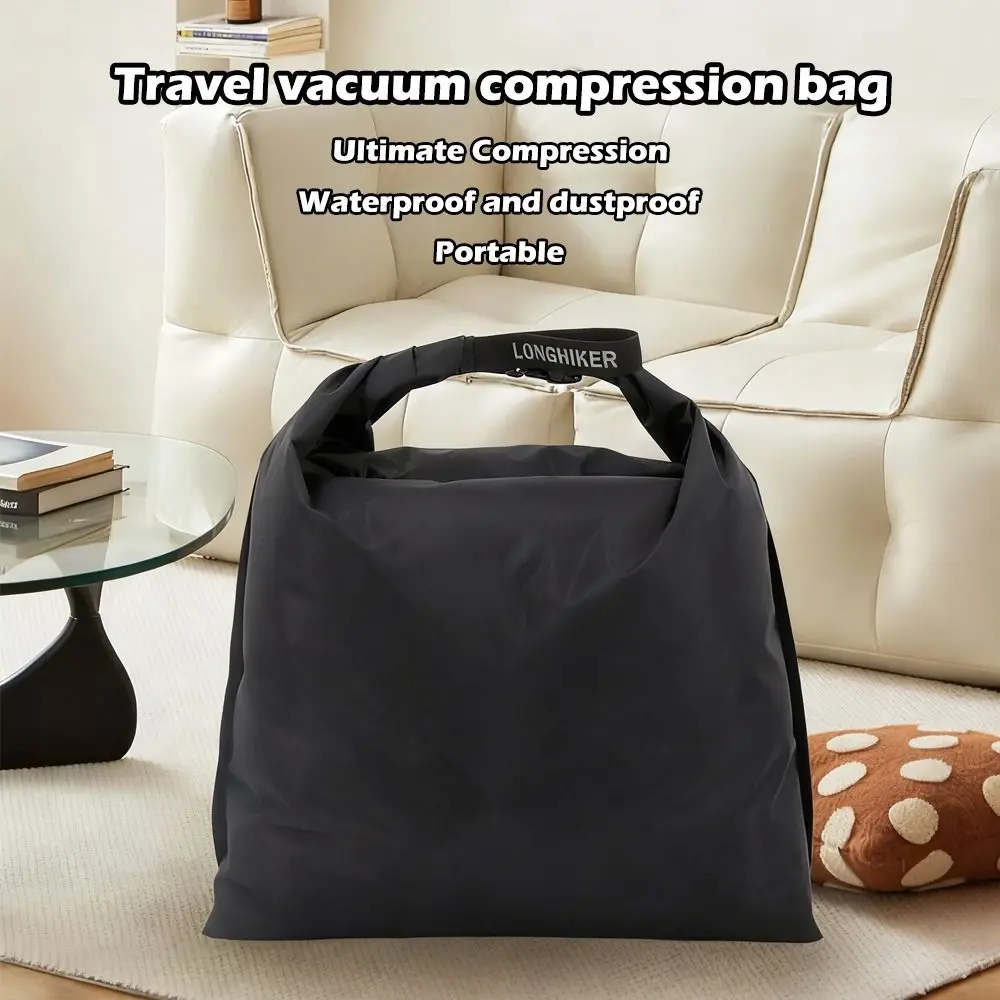أكياس مكنسة قابلة لإعادة الاستخدام للسفر قابلة للطي مقاوم للماء حقيبة ضغط السفر توفير المساحة الغبار الأمتعة حقيبة تخزين فراغ #1