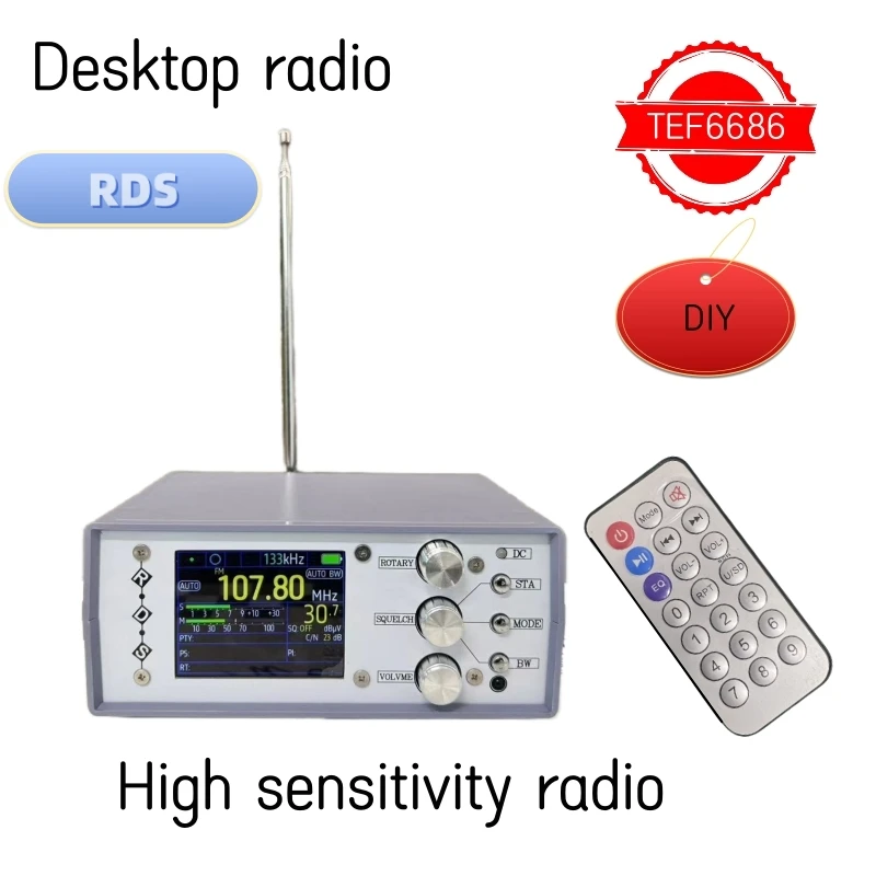 

Latest TEF6686 FM SW/MW/LW Full Band Radio DSP Radio Receiver RDS + Battery Speaker Charger Antenna FM AM Radio