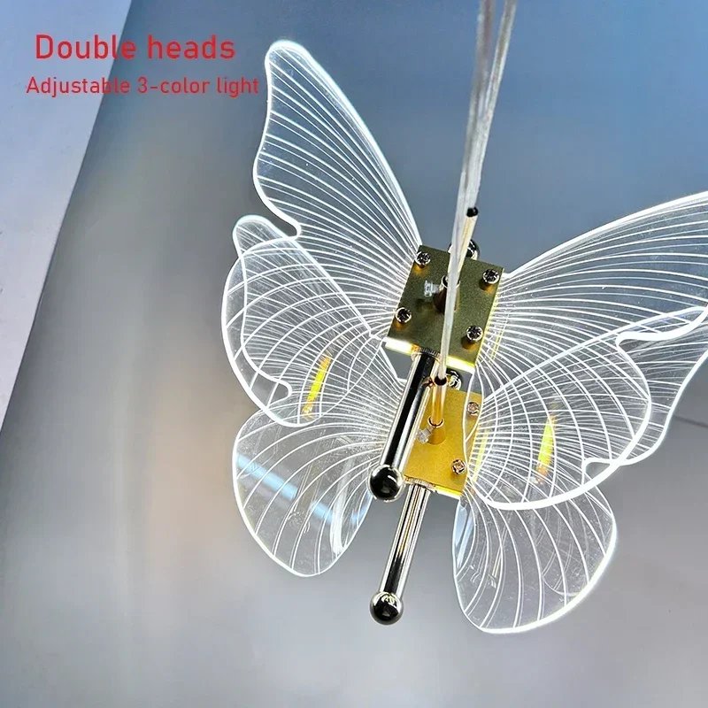 Techo Lustres Para Panoch Colgantes lamvillage الاكريليك فراشة الثريا كوارتو غرفة ديكور قلادة أضواء تعليق الإنارة