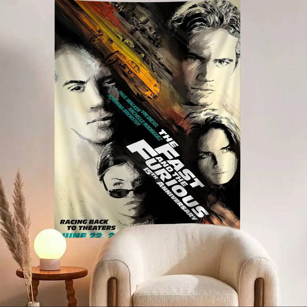 Fast And Furious Classic DIY Wall Tapestry Hippie Flower Wall Carpets Dorm Decor Wall Art Decor
