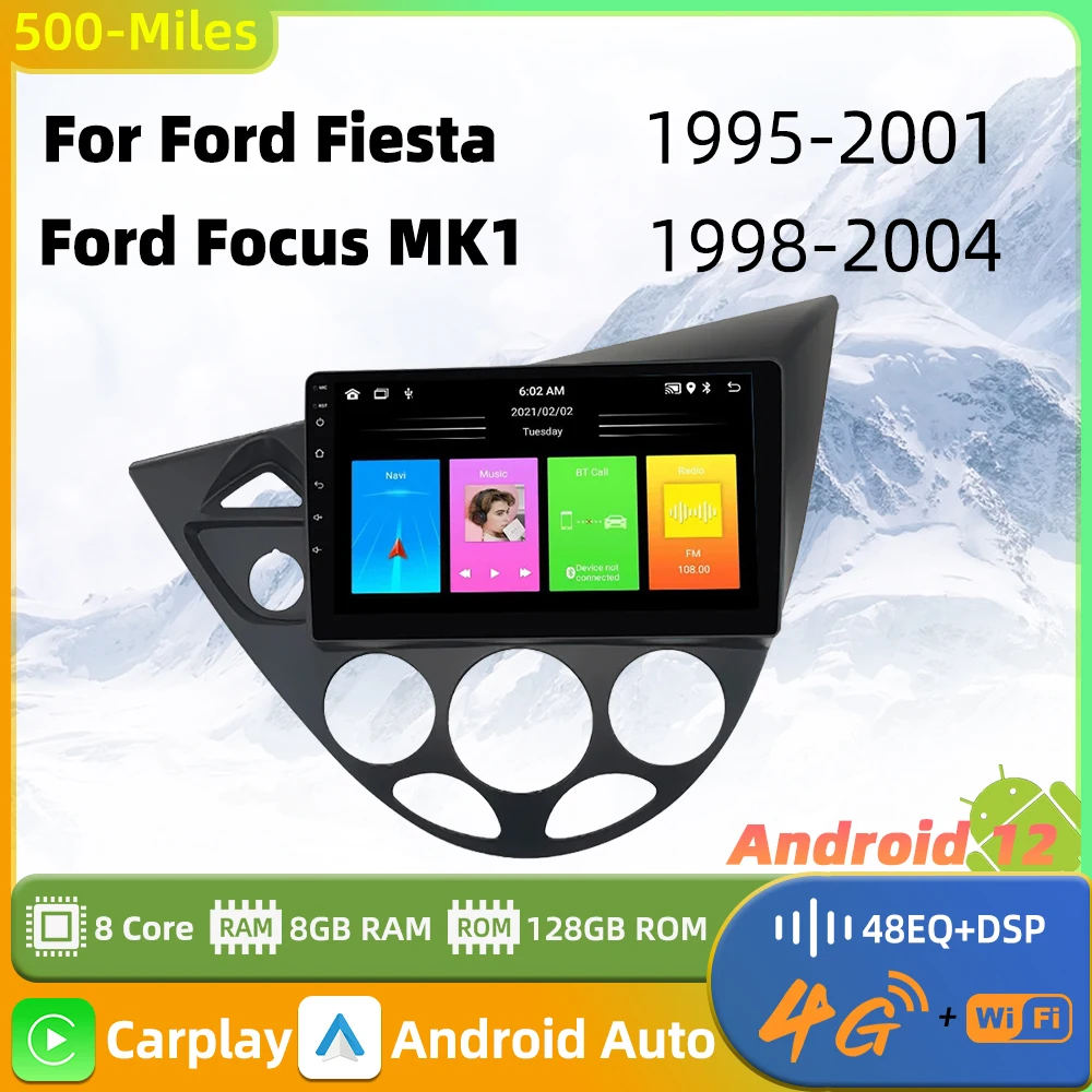 

9 Inch Multimedia for Ford Fiesta 1995-2001 Focus MK1 1998-2004 Car Radio 2 Din Android Stereo Carplay Autoradio Head Unit Auto