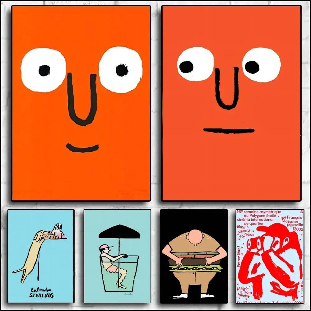 J-Jean Art Jullien – affiche HD auto-adhésive, autocollant en papier imperméable, décoration murale pour café, Bar, salle, 1 pièce